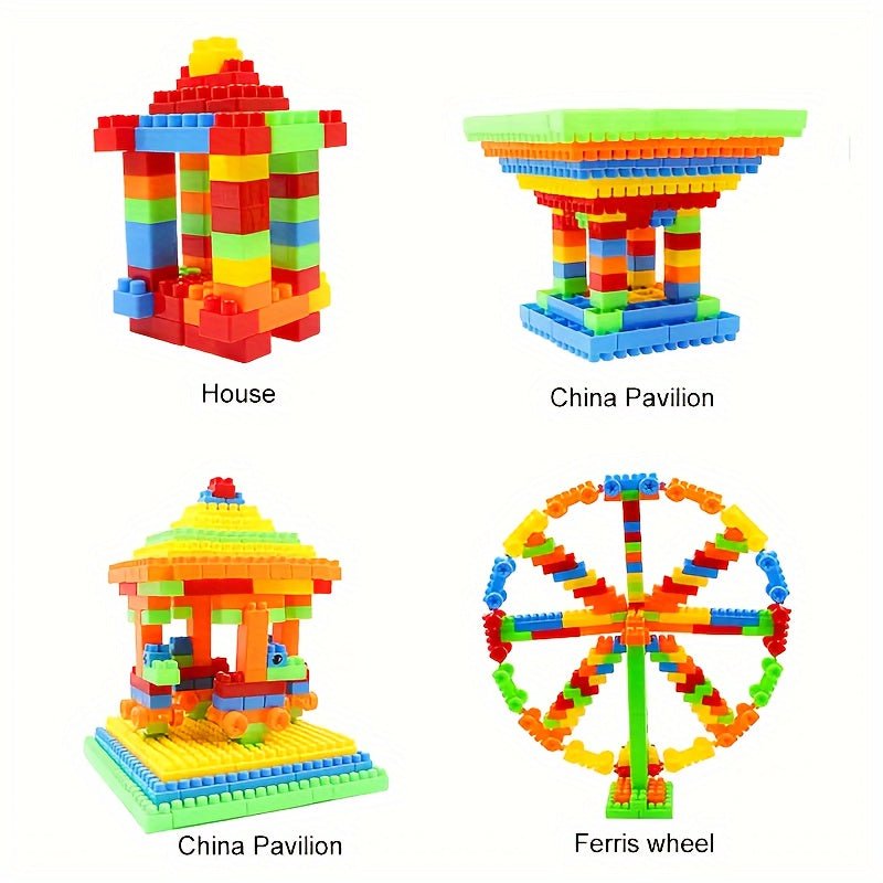 130 piezas de bloques de construcción grandes, juego de ensamblaje, juguetes educativos de plástico, bloques de construcción de bricolaje que se empalman - SACASUSA