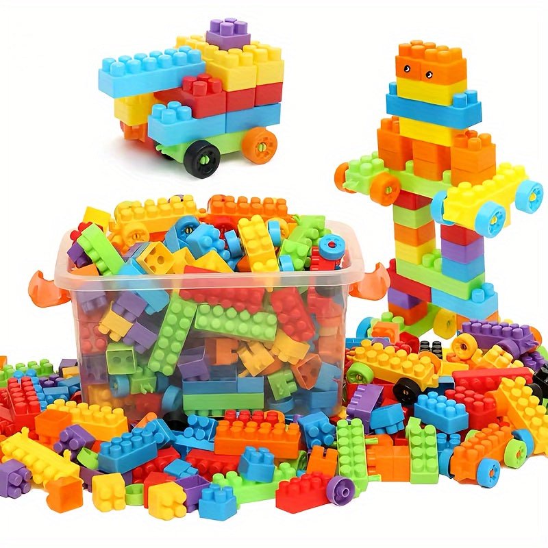 130 piezas de bloques de construcción grandes, juego de ensamblaje, juguetes educativos de plástico, bloques de construcción de bricolaje que se empalman - SACASUSA