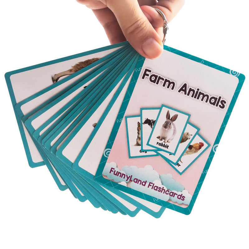 18 Tarjetas De Palabras De Animales De Granja Para Aprendizaje De Niños Pequeños Y Juguetes Educativos Para Regalos De Jardín De Infancia Y Preescolar - SACASUSA