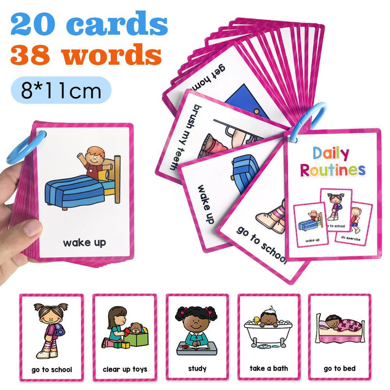 20 tarjetas, 38, palabras en inglés, juego de tarjetas, educativos para edades temprana y mas - SACASUSA