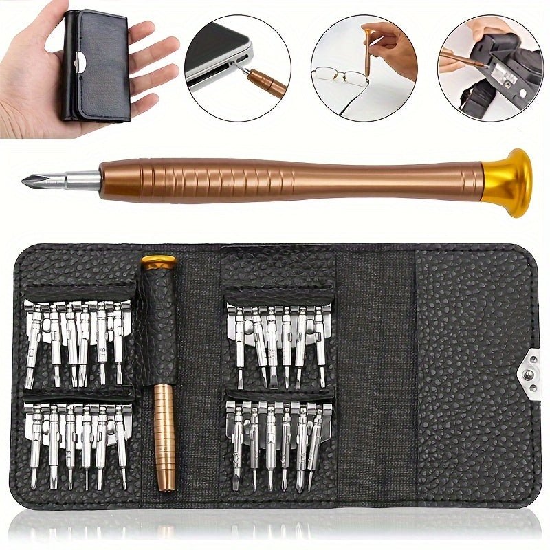 25-in-1 Precision Screwdriver Set - Magnetic Electronic Repair Tools Kit for Phone, Camera, Watch, Laptop - Perfect Birthday or Christmas Gift for Men, Fathers, and Husbands - SACASUSA