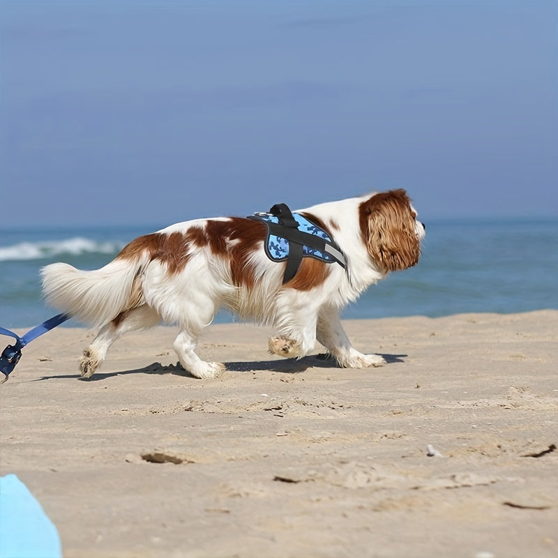 Arnés Para Perros, Chaleco Reflectante Para Perros Sin Tirones, Arnés Ajustable Transpirable Para Mascotas Con Asa Para Exteriores - SACASUSA