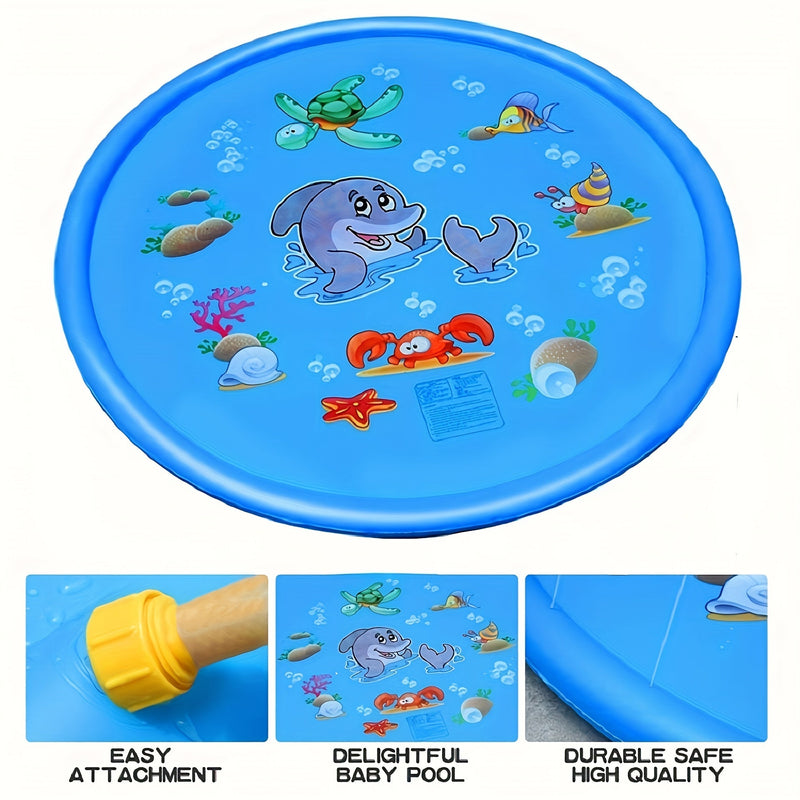 Alfombra Refrescante de Verano Anti-Salpicaduras: Inflable, PVC Duradero, Diversión para Varios Niños - Ideal para Actividades al Aire Libre - SACASUSA