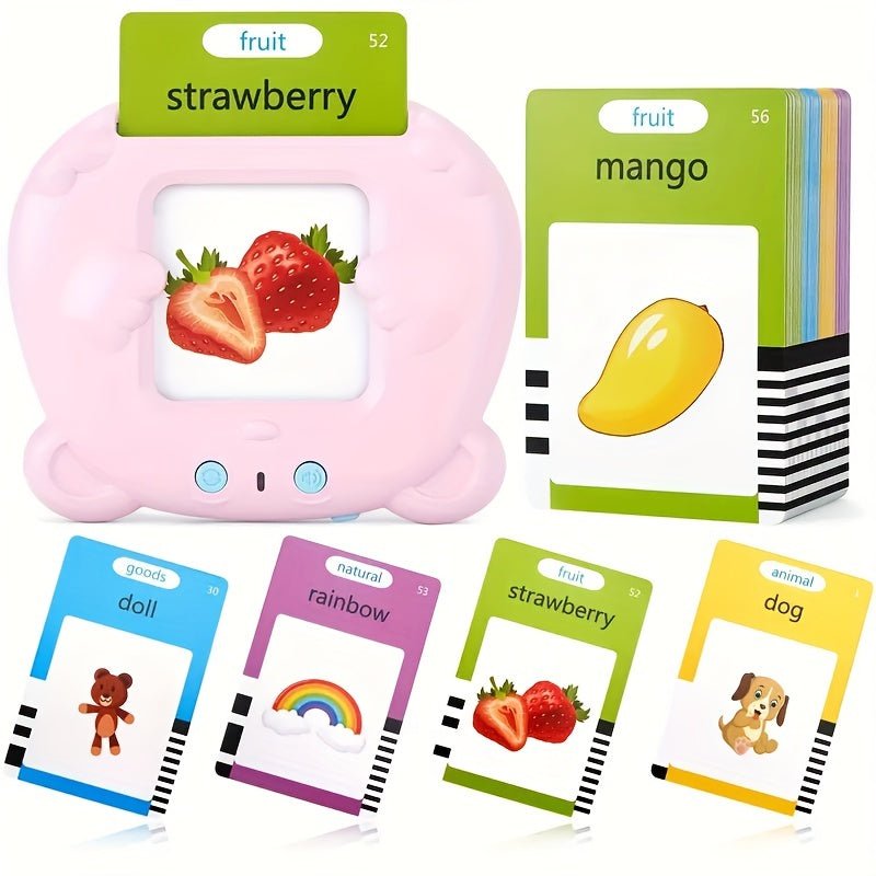 Aprende inglés: Lector Portátil de Tarjetas Didácticas en Inglés con 224 Palabras - iOS, Recargable por USB & Amigable para Niños - SACASUSA