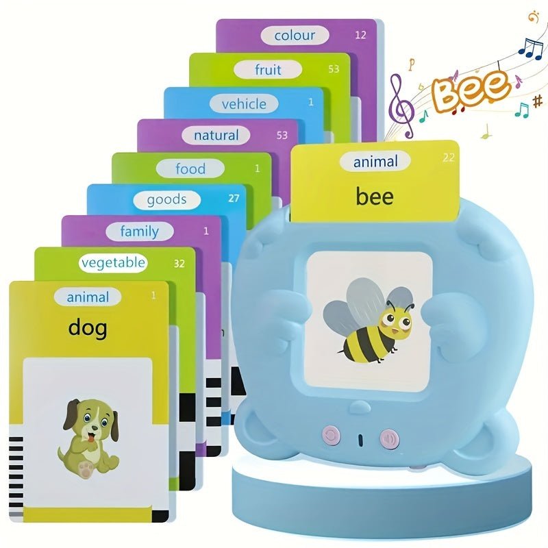 Aprende inglés: Lector Portátil de Tarjetas Didácticas en Inglés con 224 Palabras - iOS, Recargable por USB & Amigable para Niños - SACASUSA