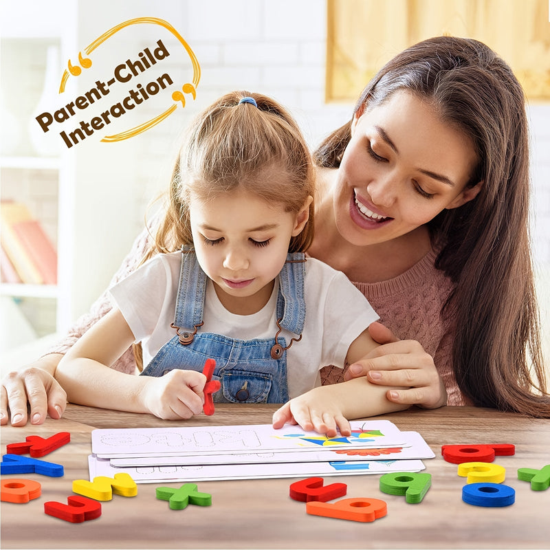 Aprende inglés: Ver y deletrear juguetes de aprendizaje, juguetes educativos para niños de 3 a 8 años, palabras de juego de letras a juego para niños, juguetes de aprendizaje preescolar, para niñas y niños de jardín de infantes - SACASUSA