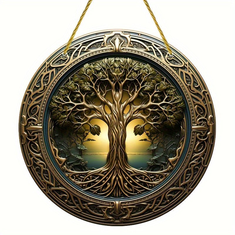 Atrapasol Acrílico Árbol de la Vida – Decoración de Pared Estilo Art Deco, Juego de Luz Radiante, Regalo Espiritual Perfecto (15cm Cuadrado) - SACASUSA