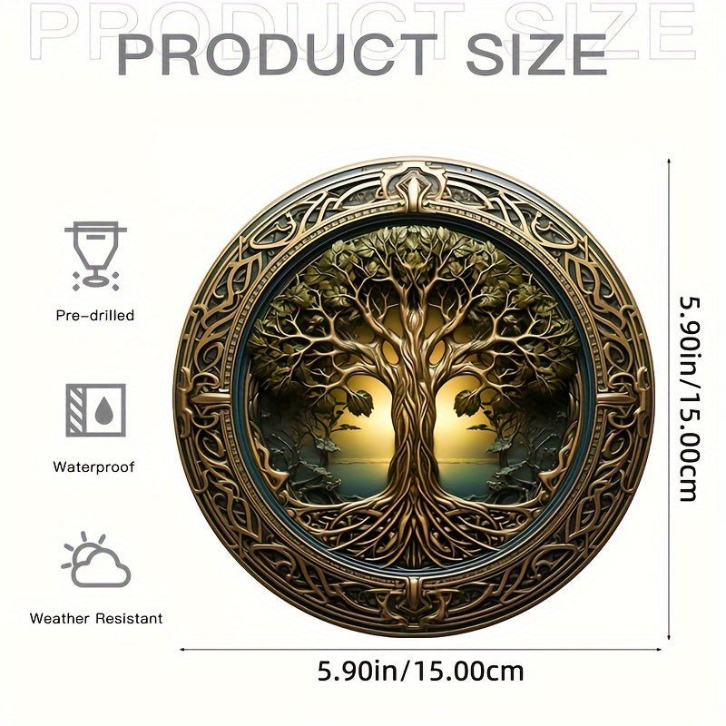 Atrapasol Acrílico Árbol de la Vida – Decoración de Pared Estilo Art Deco, Juego de Luz Radiante, Regalo Espiritual Perfecto (15cm Cuadrado) - SACASUSA