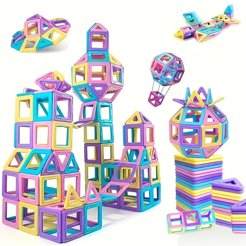 Bloques de Construcción Magnéticos Coloridos - Juguete Educativo STEM - Ideal para Juego Creativo y Aprendizaje - Regalo Perfecto para las Fiestas - SACASUSA