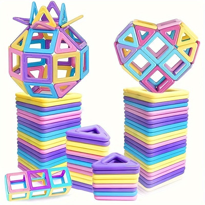 Bloques de Construcción Magnéticos Coloridos - Juguete Educativo STEM - Ideal para Juego Creativo y Aprendizaje - Regalo Perfecto para las Fiestas - SACASUSA