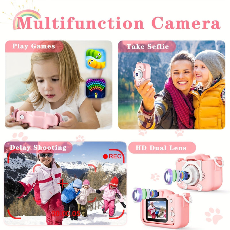 Cámara Divertida para Niños - Juguetes HD Resistente con Filtros Creativos y Marcos - Regalo Ideal para Ocasiones Especiales - SACASUSA