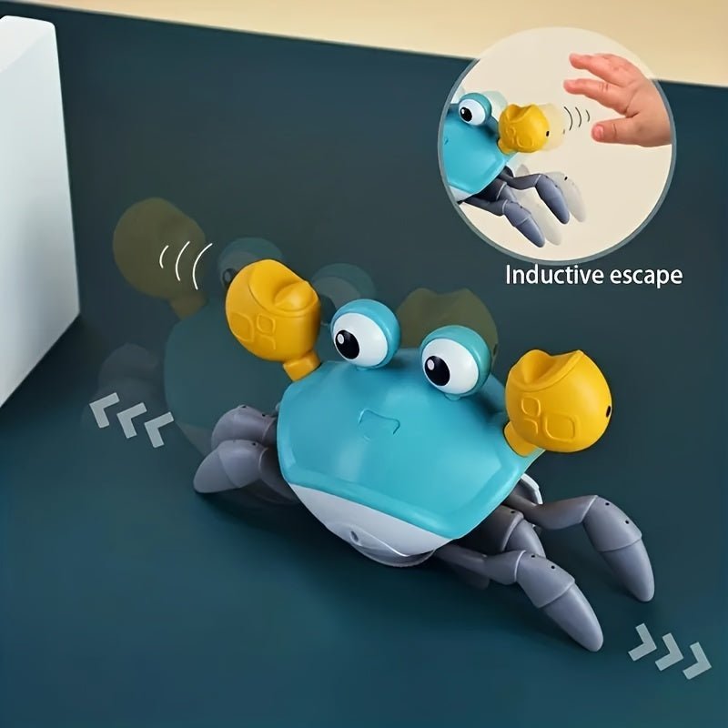 Cangrejo Juguetón Interactivo: Luz Sensorial y Música, Evasión Inteligente de Obstáculos, Regalo Educativo Ideal para Niños - SACASUSA