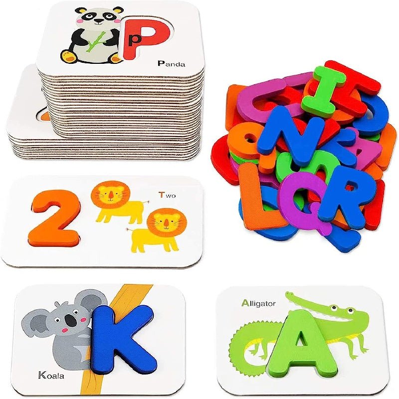Cartillas de Madera Montessori ABC & 123: Juguete Educativo Interactivo para Preescolares de 3-8 Años - SACASUSA