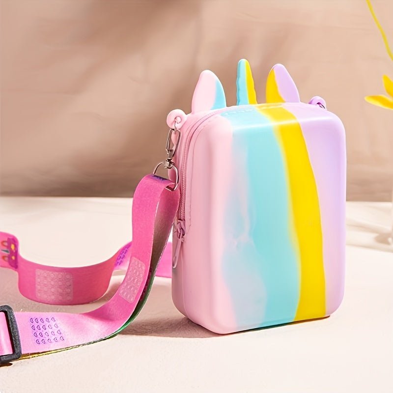 Encantador Bolso y Monedero de Unicornio en Silicona para Niños - Regalo Ideal con Correa Ajustable, Cierre con Cremallera y Diseño Ligero - SACASUSA