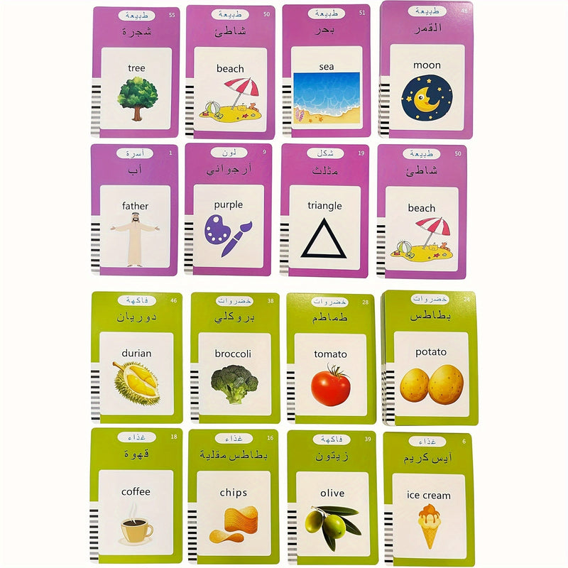 Enseña Árabe a los Niños: Tarjetas Parlantes Interactivas de MAYAPHILOS con 510 Palabras Visuales para un Aprendizaje Divertido y Efectivo para Pequeños Juguetes Educativos para Niños - SACASUSA