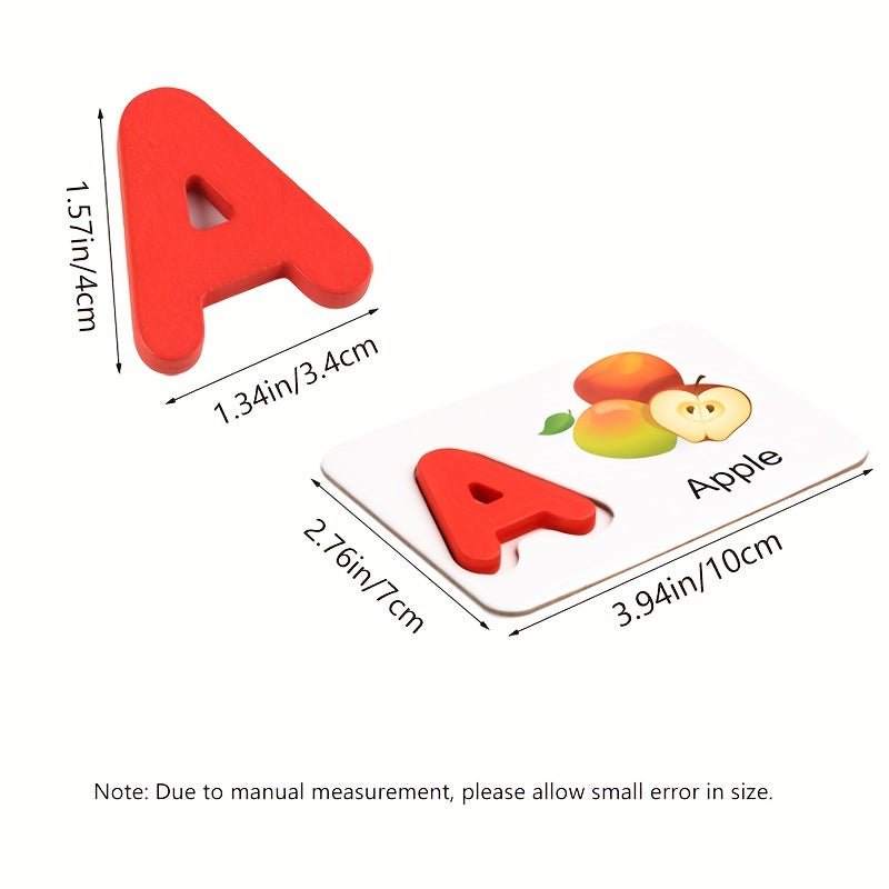 Flashcards de Madera Interactivos del Alfabeto - Juguete Educativo Montessori para Preescolares, Mejora Letramento y Habilidades Motoras, Regalo Ideal para Niños Pequeños - SACASUSA