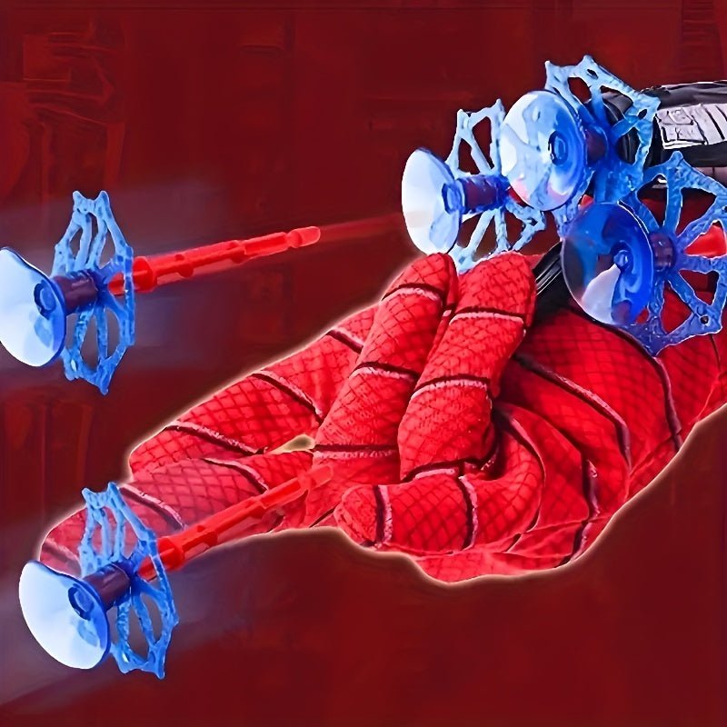 Guante Lanzador de Telaraña Estilo Spider-Man - Accesorio Divertido para Cosplay con Lanzador de Objetivos - Ideal para Fiestas, Halloween y Navidad - SACASUSA