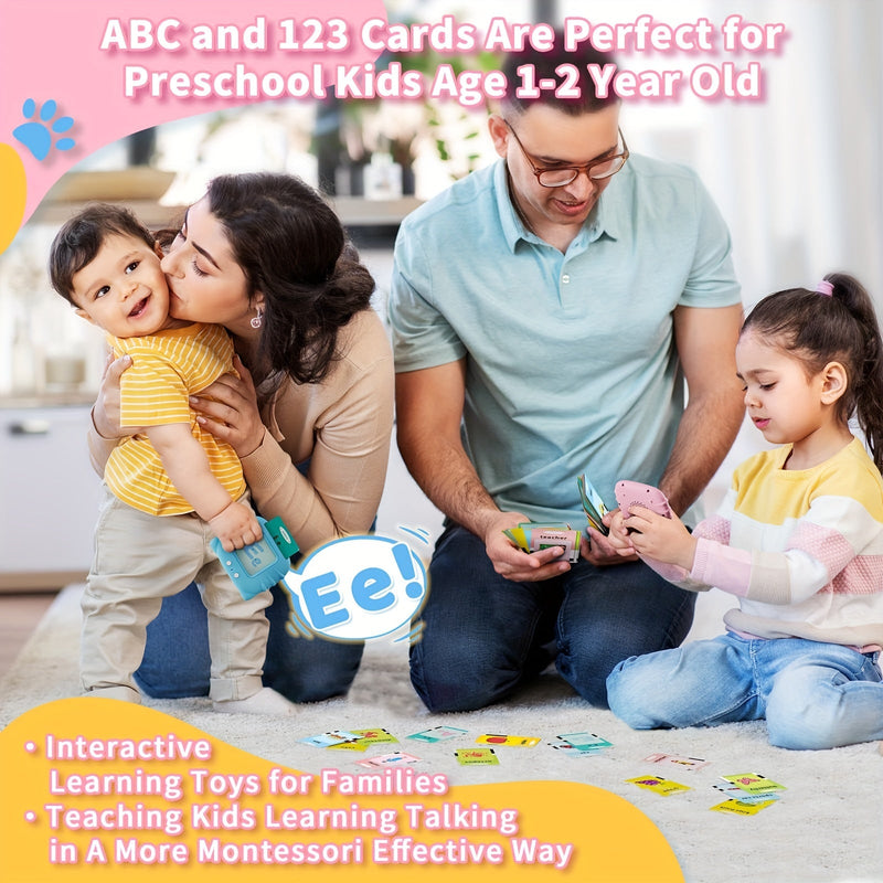 iTechjoy Tarjetas Educativas Parlantes para Niños - Juguete Sensorial y Montessori con 248 Palabras Visuales para Pequeños - SACASUSA