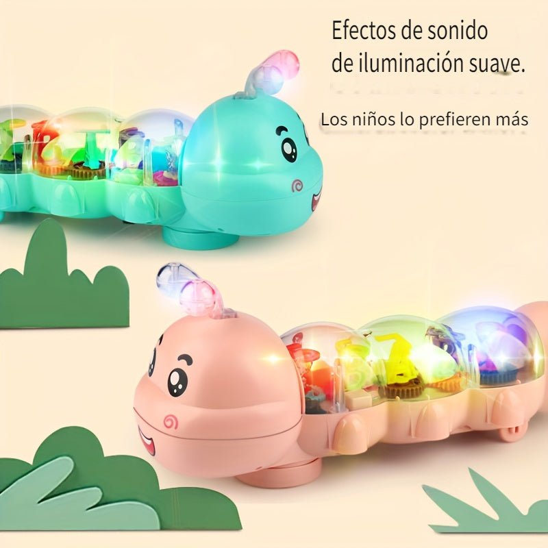 Juguete Educativo Temprano Para Gatear De Oruga, Juguetes Para Niños Boca Abajo Con Luz, Música, Alfabetos Y Números, Juguetes Para Gatear Para Bebés, Regalos De Navidad - SACASUSA