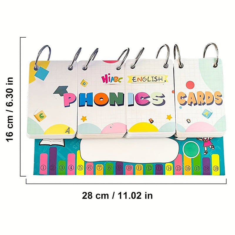 Set de 252 Tarjetas Didácticas de Fonética y Aprendizaje de Palabras para Niños - Calendario de Escritorio Interactivo para Diversión Educativa en Casa y en la Escuela - SACASUSA