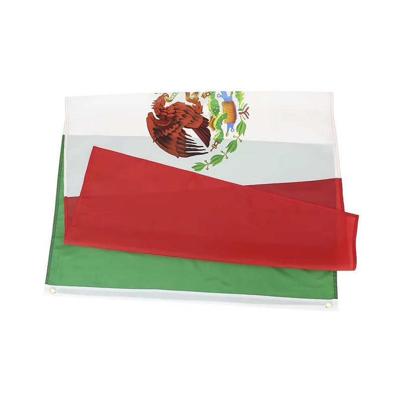 1 bandera mexicana de 3 x 5 pies, bandera de poliéster. - SACASUSA