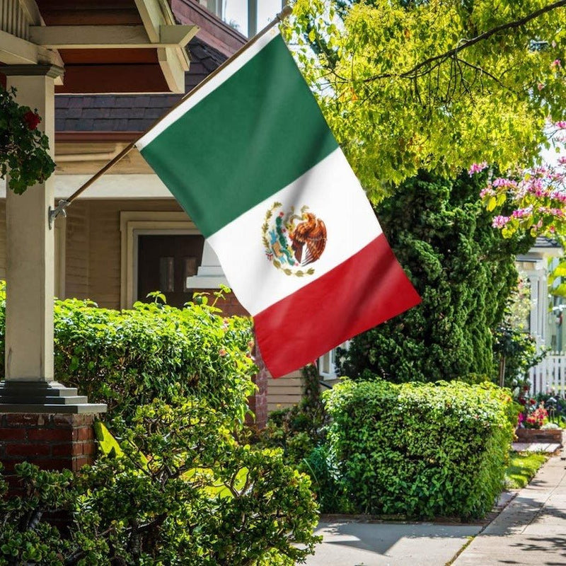 1 bandera mexicana de 3 x 5 pies, bandera de poliéster. - SACASUSA