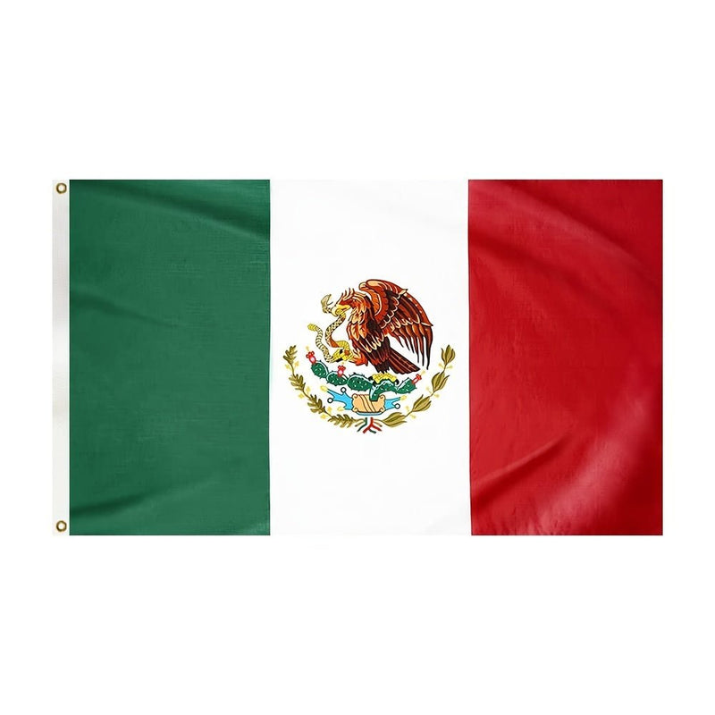 1 bandera mexicana de 3 x 5 pies, bandera de poliéster. - SACASUSA