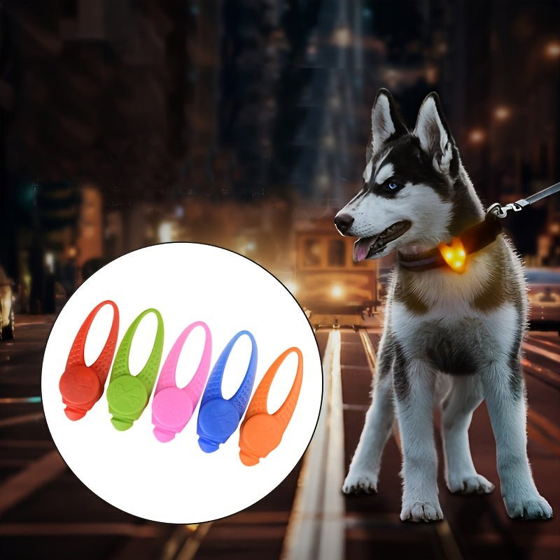 1 collar colgante para mascotas, colgante de luz LED antipérdida nocturna para perros y gatos, suministros para mascotas - SACASUSA