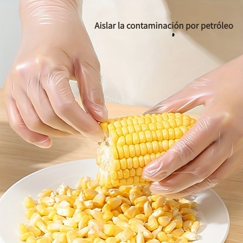 100 Uds, Guantes Desechables De PVC De Calidad Alimentaria Para Catering, Látex Para Hornear, Goma Transparente Gruesa, Nitrilo, Protección Especial Para Cocina - SACASUSA