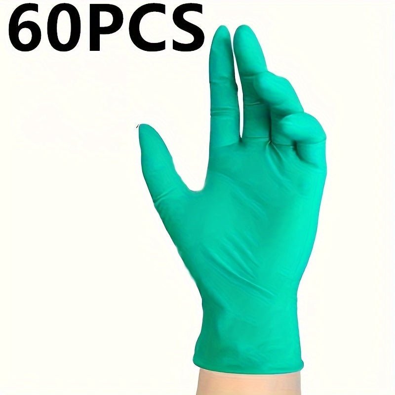 10/30/40/60/100pcs Guantes Desechables De Nitrilo Verde De Alta Elasticidad Y Espesor, Impermeables Y Antiestáticos, Guantes De Trabajo Multifuncionales, Herramientas De Cocina Para Cocinar, Guantes Desechables Verdes, Guantes De Protección Laboral - SACASUSA