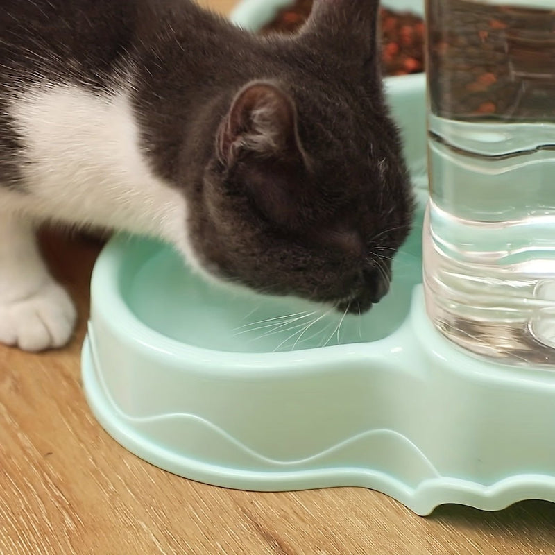 1pc Dispensador Automático De Comida Y Agua Para Mascotas Gran Capacidad Alimentador De Gravedad Para Gatos Y Perros Suministros De Alimentación Para Mascotas - SACASUSA