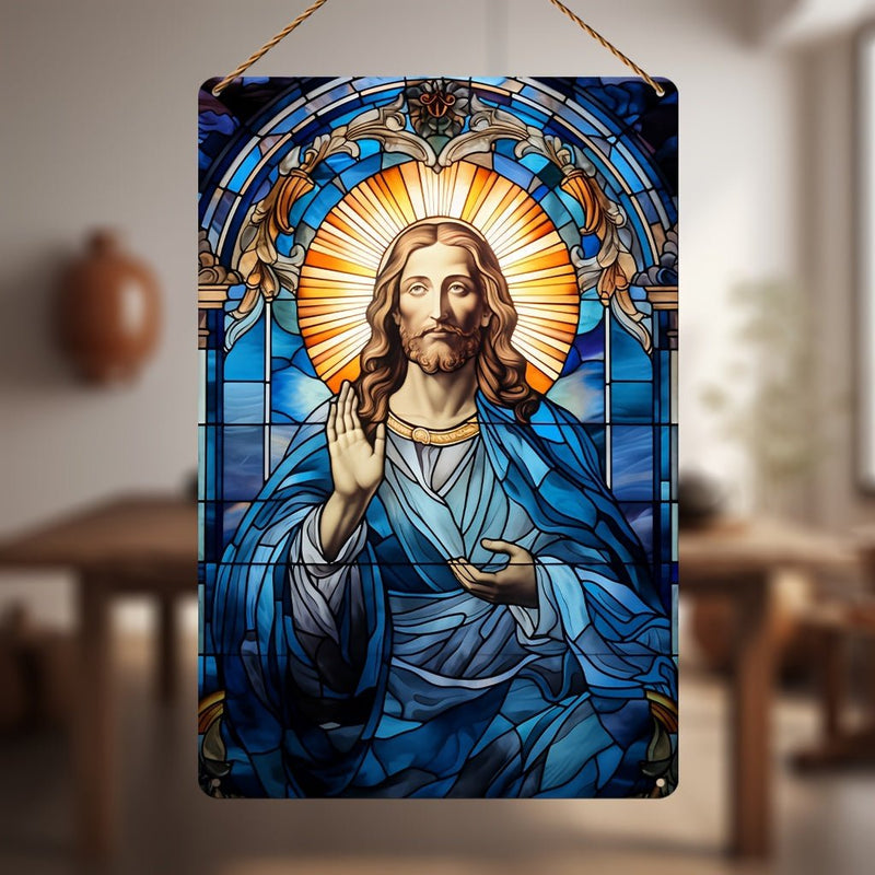 1pc, Jesús Suncatcher, Jesús Vidriera Colgante, Sombra De Gesto, Signo De Acrílico, Decoración De Los Amantes De Jesús, Regalo De Vacaciones, Colgante De Pared, Para Ventana, Pared, Dormitorio, Jardinería, Decoración De Oficina, Regalo De Acción - SACASUSA