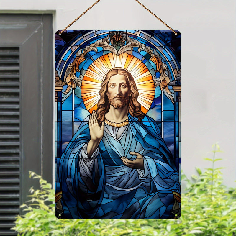 1pc, Jesús Suncatcher, Jesús Vidriera Colgante, Sombra De Gesto, Signo De Acrílico, Decoración De Los Amantes De Jesús, Regalo De Vacaciones, Colgante De Pared, Para Ventana, Pared, Dormitorio, Jardinería, Decoración De Oficina, Regalo De Acción - SACASUSA