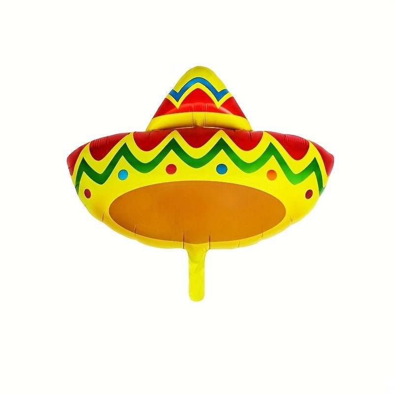 2 Piezas, Globo De Sombrero De Paja, Globo De Taco, Decoración De Fiesta De Carnaval, Kit De Globo De Película De Aluminio Para Cumpleaños, Boda, Bebé Y Despedida De Soltera, Aniversario, Festival De Graduación, Picnic O Cualquier Decoración - SACASUSA