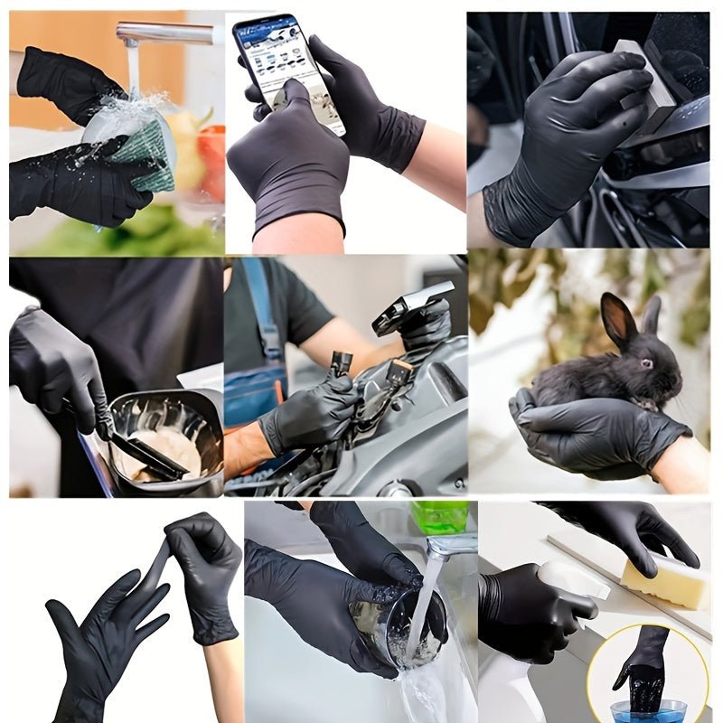 20/50/99pcs Guantes de Nitrilo Desechables Duraderos - Impermeables, Anti-estáticos, Ligeros, Ambidiestros para Limpieza, Jardinería, Salón y Uso en Múltiples Superficies - SACASUSA