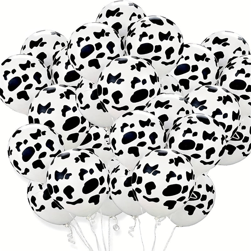 25pcs Globos De Vaca 1 Rollo De Cinta De Globos Globos De Impresión Divertidos De Vaca Para Fiesta De Niños Tema De Vaquero Occidental Tema De Granja Suministros De Fiesta De Cumpleaños Para Niños Decoración De Habitaciones - SACASUSA