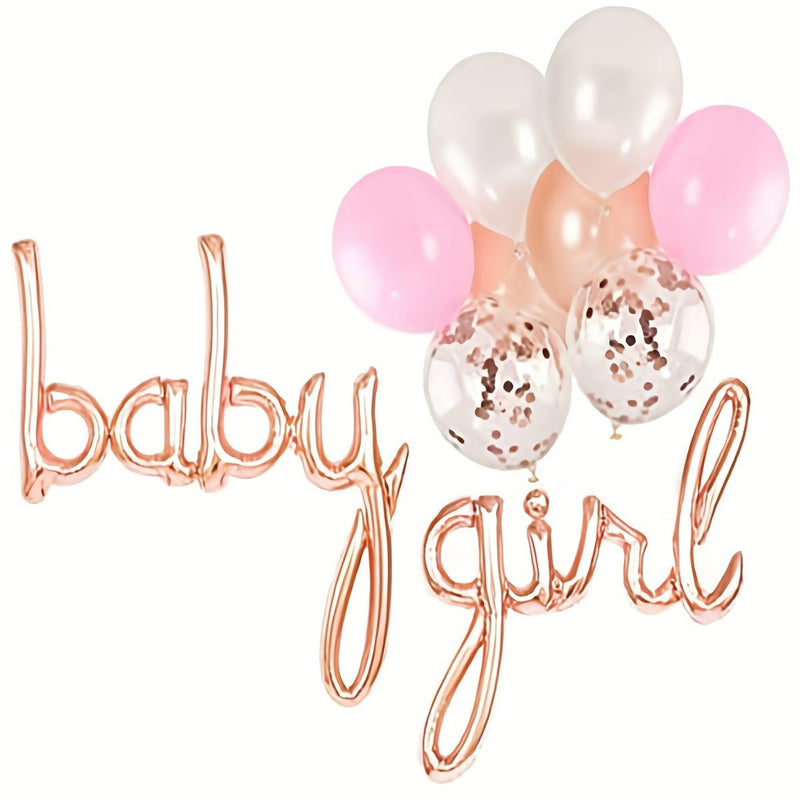 2pcs, Globos De Aluminio Con Letras De Bebé Niña, Fiesta De Bienvenida Al Bebé, Fiesta De Cumpleaños, Decoración De Fiesta, Globos De Cumpleaños, Suministros De Fiesta De Cumpleaños, Decoración De Fiesta, Decoración De Habitación Estética - SACASUSA