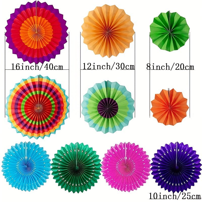 33pcs, Fiesta Mexican Party Decoration Fiesta Paper Fans Pom Poms Triangle Bunting Banner Para Fiesta Mexican Cinco De Mayo Birthday Party Supplies - SACASUSA