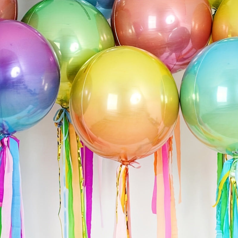 5 Piezas de Hermosos Globos Redondos 3D Degradado - Sin Necesidad de Electricidad, Perfectos para Cumpleaños, Bodas, Fiestas de Verano & Decoración de Habitaciones Estéticas (Mayores de 14 Años) - SACASUSA