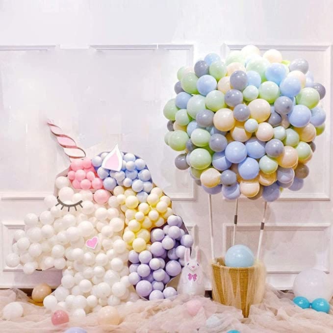 5 pulgadas 200 pc Macaron púrpura látex Mini pequeños globos redondos Baby Shower género revelar cumpleaños decoración de aniversario de boda - SACASUSA