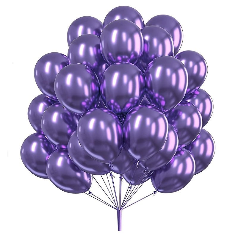 50 globos metálicos de 12,7 cm/5 pulgadas y 2 rollos de cinta plateada, globos metálicos cromados para celebraciones de bodas nupciales, arreglos de fiesta de cumpleaños de baby shower, decoración de fiesta de aniversario - SACASUSA