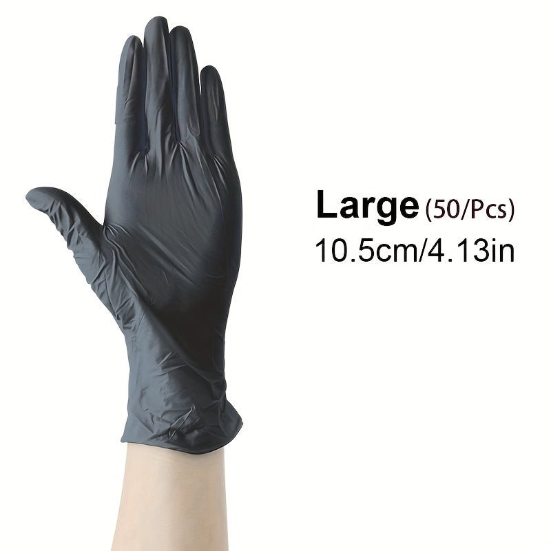 50pcs Guantes de Nitrilo Versátiles- Sin Polvo, Sin Látex, Impermeables y Resistentes al Aceite con Agarre Texturizado, Ideal para Manipulación de Alimentos & Tareas Industriales, Ambidiestros y Multicolores - SACASUSA