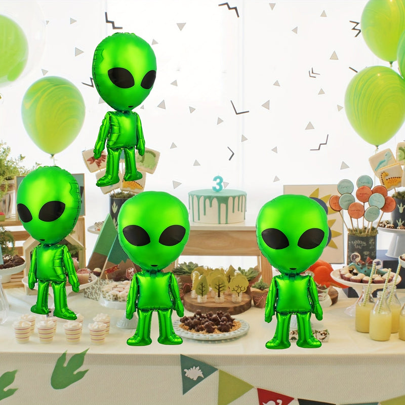 6 piezas de Globos Inflables de Extraterrestres de 31.5 Pulgadas: Alta Calidad de Aluminio, Auto-Sellado, Perfecto para Festividades con Tema Espacial, Adecuado para Mayores de 14 Años, No Requiere Electricidad - SACASUSA