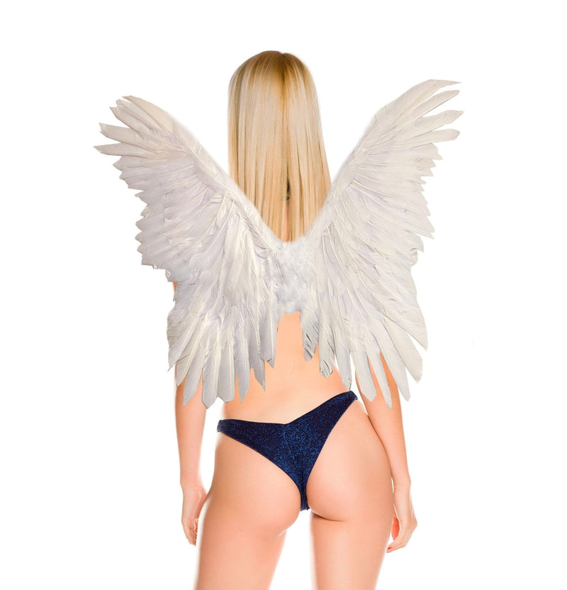 Alas de ángel de hada y mariposa de plumas grandes con halo gratis para adultos, hombres, mujeres, adolescentes, niños, niñas, disfraz de Halloween blanco y negro - SACASUSA