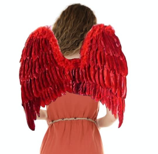 Alas de ángel de hadas de plumas blancas grandes hechas a mano con halo gratis para fiesta de disfraces de Halloween hombres unisex mujeres adultos - SACASUSA