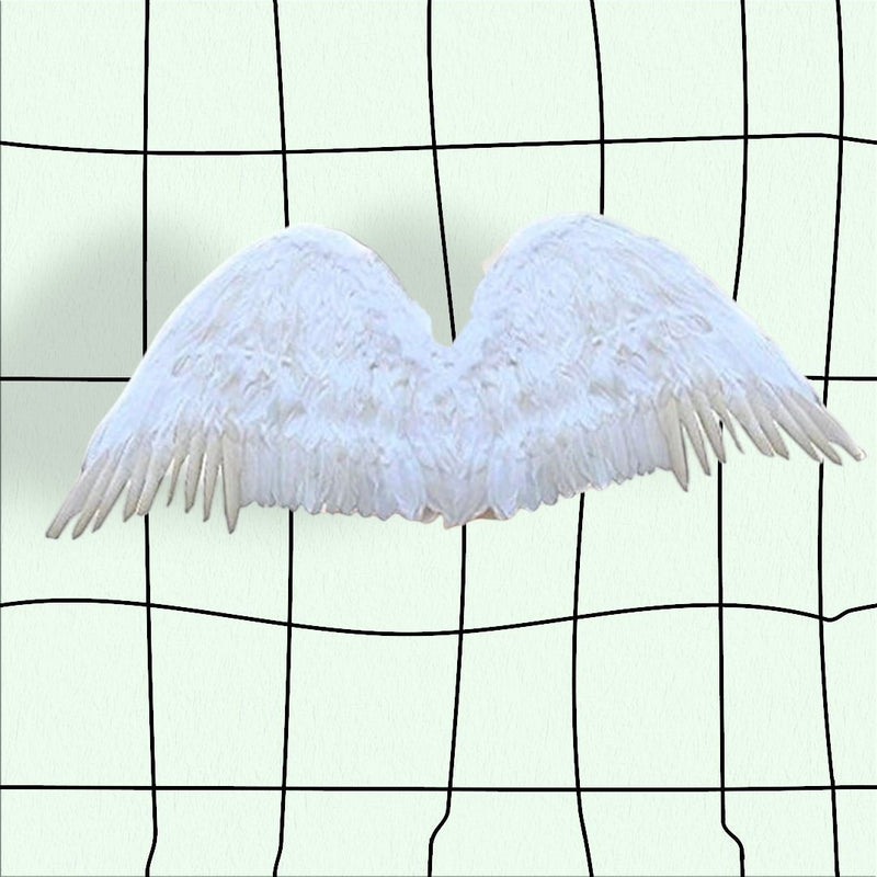 Alas de ángel de hadas grandes de plumas blancas grandes de 47x17 pulgadas con halo gratis para alas de disfraces de Halloween Hombres Mujeres Adultos L XXL - SACASUSA