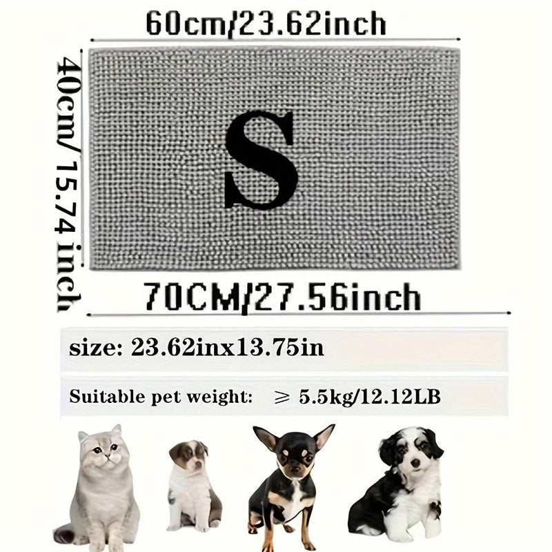 Alfombra de Perro Lavable de PE con Estampado Floral - Absorbe Humedad y Suciedad, Superficie Antideslizante, Microfibra, Ideal para Perros Pequeños a Medianos - SACASUSA