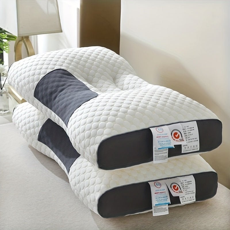 Almohada Moderna de Sueño Masaje de Punto: Protección de Cuello, Transpirable, Antibacteriana, Reversible - Comodidad para Todo el Año y Decoración Elegante para el Hogar - SACASUSA