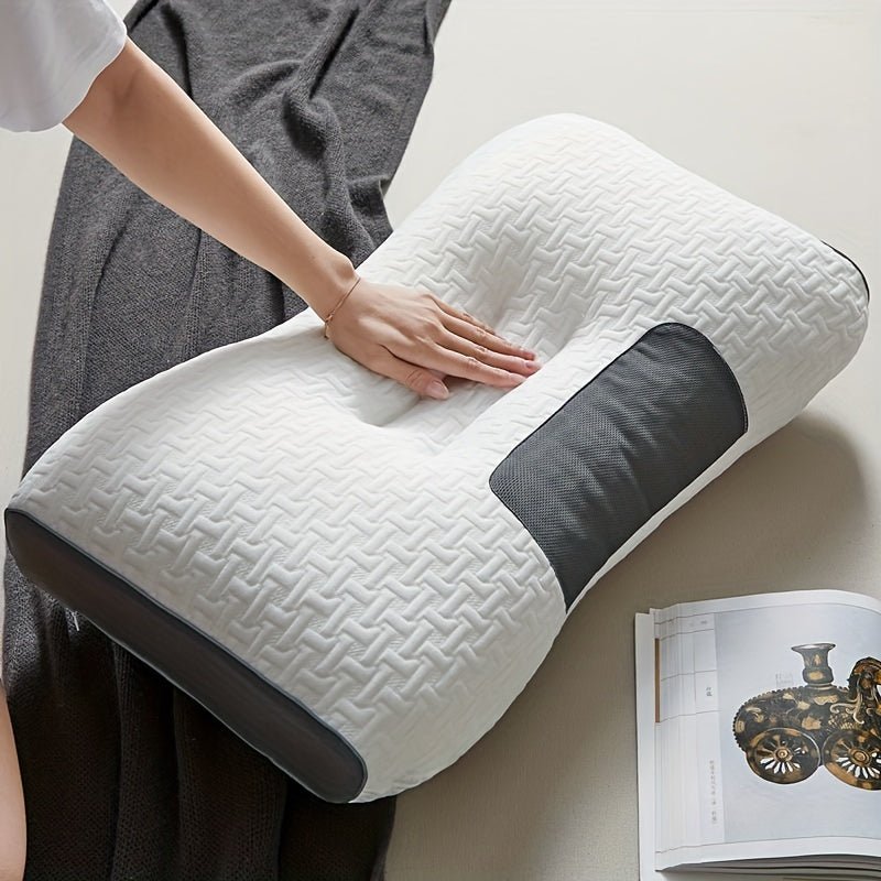 Almohada Moderna de Sueño Masaje de Punto: Protección de Cuello, Transpirable, Antibacteriana, Reversible - Comodidad para Todo el Año y Decoración Elegante para el Hogar - SACASUSA