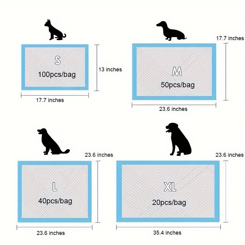 Almohadillas Para Perros Súper Absorbentes Para El Entrenamiento De Baño - Almohadillas Para Mascotas A Prueba De Fugas Para Perros En Interiores - Secado Rápido - SACASUSA